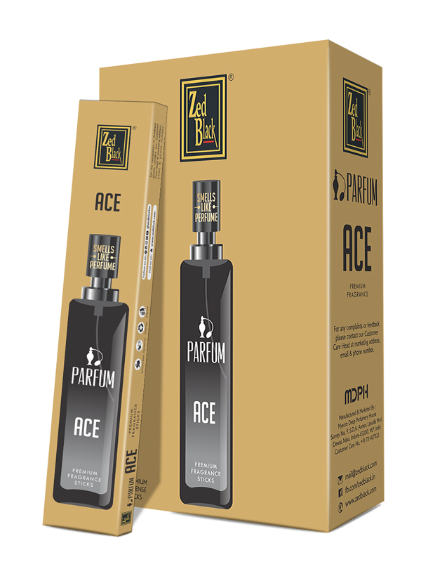Благовония Туз (Ace), Zed Black Parfum Series, плоская пачка (12 палочек в пачке) 12 шт