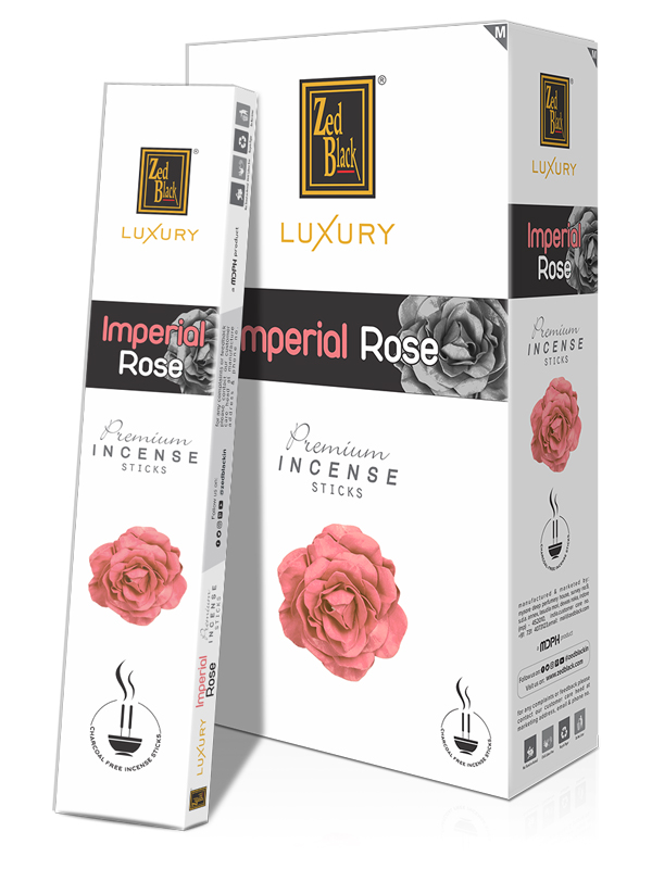 Благовония Королевская Роза (Imperial Rose), Zed Black Luxury Series, плоская пачка 16гр, 12 шт
