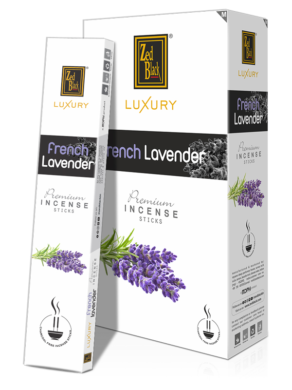 Благовония Французская Лаванда (French Lavender), Zed Black Luxury Series, плоская пачка 16гр, 12 шт