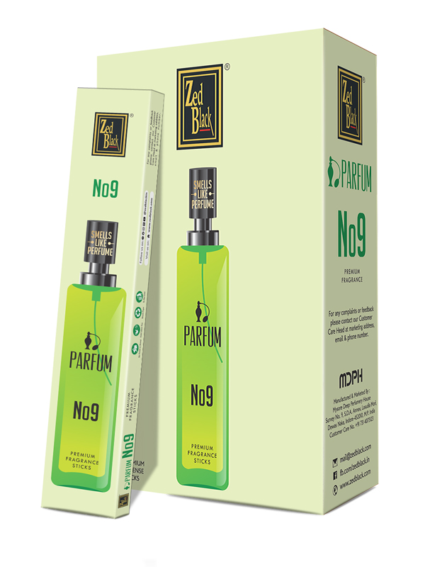 Благовония No 9, Zed Black Parfum Series, плоская пачка (12 палочек в пачке) 12 шт