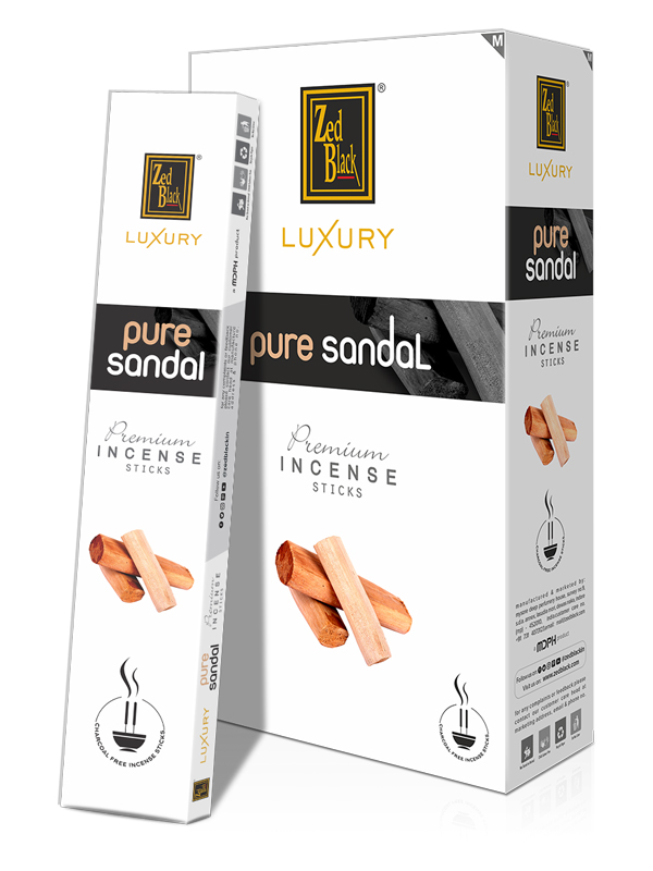 Благовония Чистый Сандал (Pure Sandal), Zed Black Luxury Series, плоская пачка 16гр, 12 шт