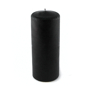 Свеча пеньковая, 7х17 см, черная