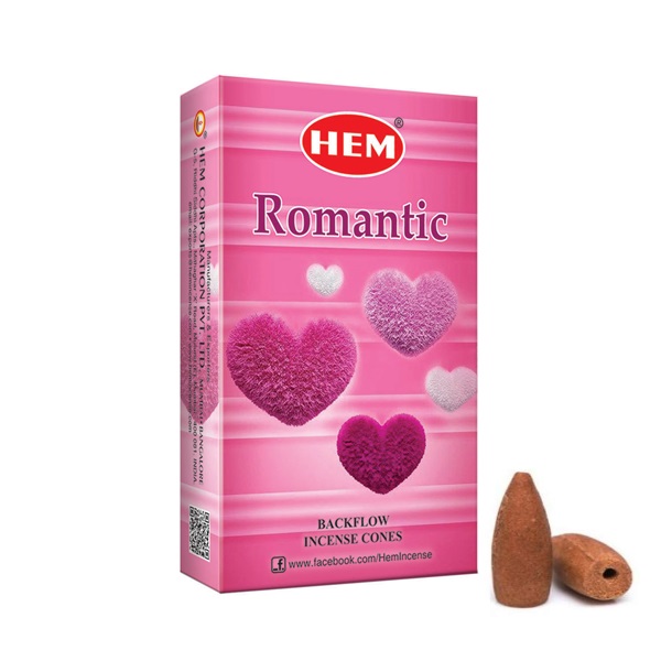 Благовония Романтика (Romantic), HEM стелющийся дым, 10 конусов