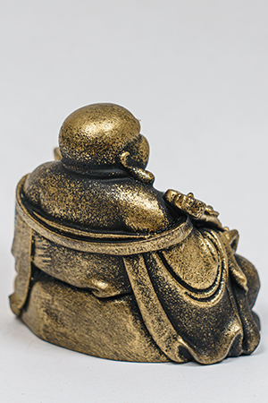 Фигурка Фэн-Шуй "Хотей с золотом", гипсобетон, 5,5х6х5 см, в упак 3 шт