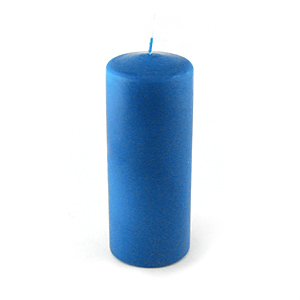 Свеча пеньковая, 5х11 см, синяя