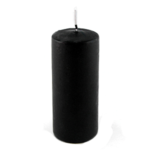 Свеча пеньковая, 5х11 см, черная