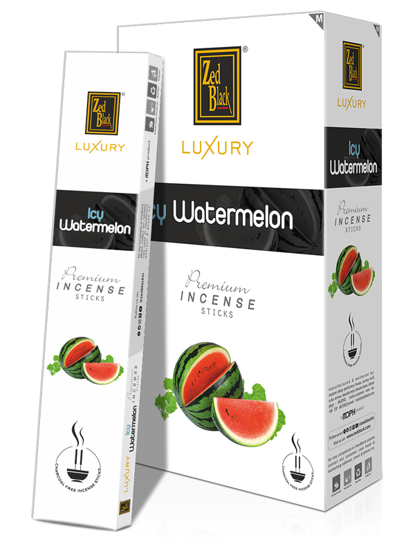 Благовония Освежающий Арбуз (Icy Watermelon), Zed Black Luxury Series, плоская пачка 16гр, 12 шт