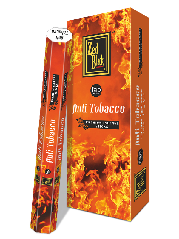 Благовония Анти Табак (Anti Tobacco), Zed Black Fab Series, 6 шт (20 палочек в пачке)