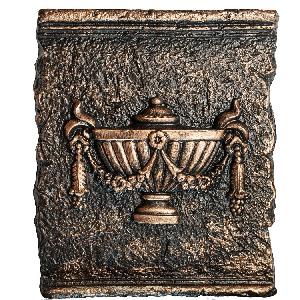 Панно из гипса "Римская ваза" 27х22,5, черное золото