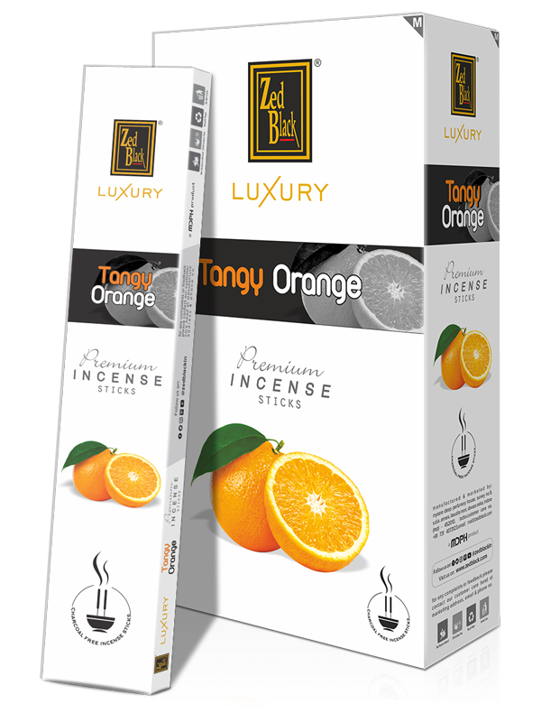 Благовония Терпкий Апельсин (Tangy Orange), Zed Black Luxury Series, плоская пачка 16гр, 12 шт