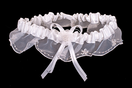 Набор подвязок для невесты, белый, 17х8см, №2