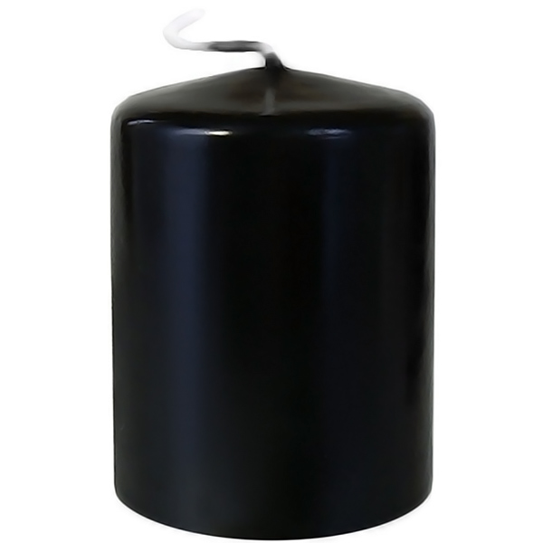 Свеча пеньковая, 4х5 см, чёрная, время горения 7 ч