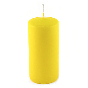 Свеча пеньковая, 6х12 см, желтая