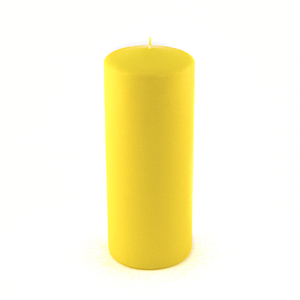 Свеча пеньковая, 7х17 см, желтая