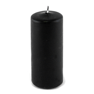 Свеча пеньковая, 4х9 см, черная